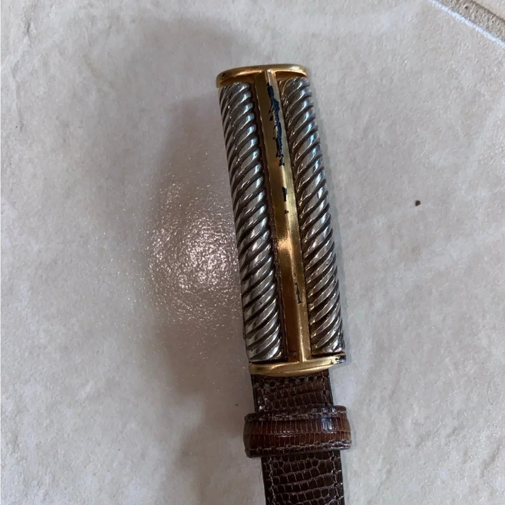 Brighton brown leather belt